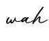 单词wah书写