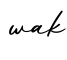 单词wak书写