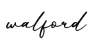 单词walford书写
