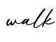 单词walk书写
