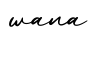 单词wana书写