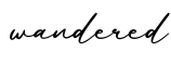 单词wandered书写