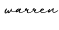 单词warren书写