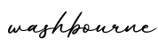 单词washbourne书写