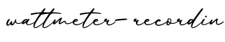 单词wattmeter-recordin书写