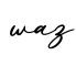 单词waz书写