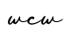 单词wcw书写