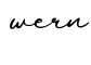 单词wern书写