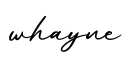 单词whayne书写
