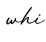 单词whi书写