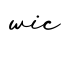 单词wic书写