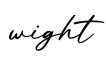 单词wight书写