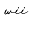 单词wii书写