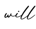 单词will书写