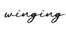 单词winging书写