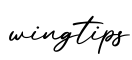 单词wingtips书写