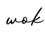 单词wok书写