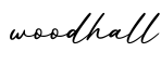 单词woodhall书写