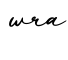 单词wra书写