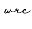 单词wrc书写