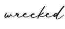 单词wrecked书写