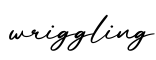 单词wriggling书写