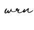 单词wrn书写