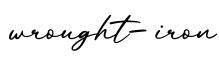 单词wrought-iron书写