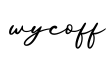 单词wycoff书写