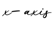 单词x-axis书写