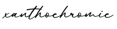 单词xanthochromic书写