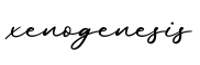 单词xenogenesis书写