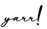 单词yarr!书写