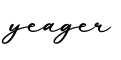 单词yeager书写