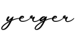 单词yerger书写