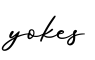 单词yokes书写
