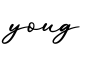 单词youg书写