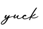 单词yuck书写
