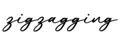 单词zigzagging书写