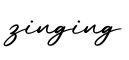 单词zinging书写