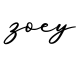 单词zoey书写